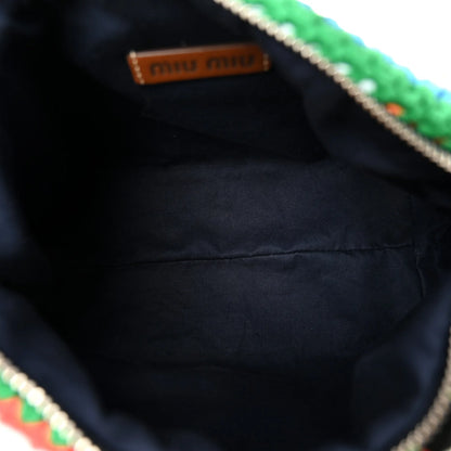 Fabric Miu Crochet Pouch Multicolor