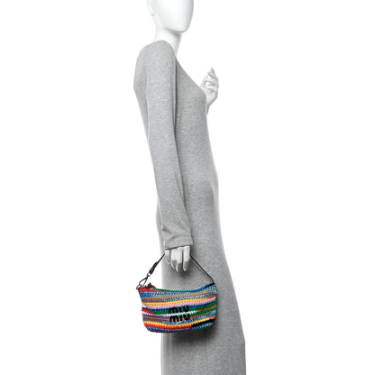 Fabric Miu Crochet Pouch Multicolor