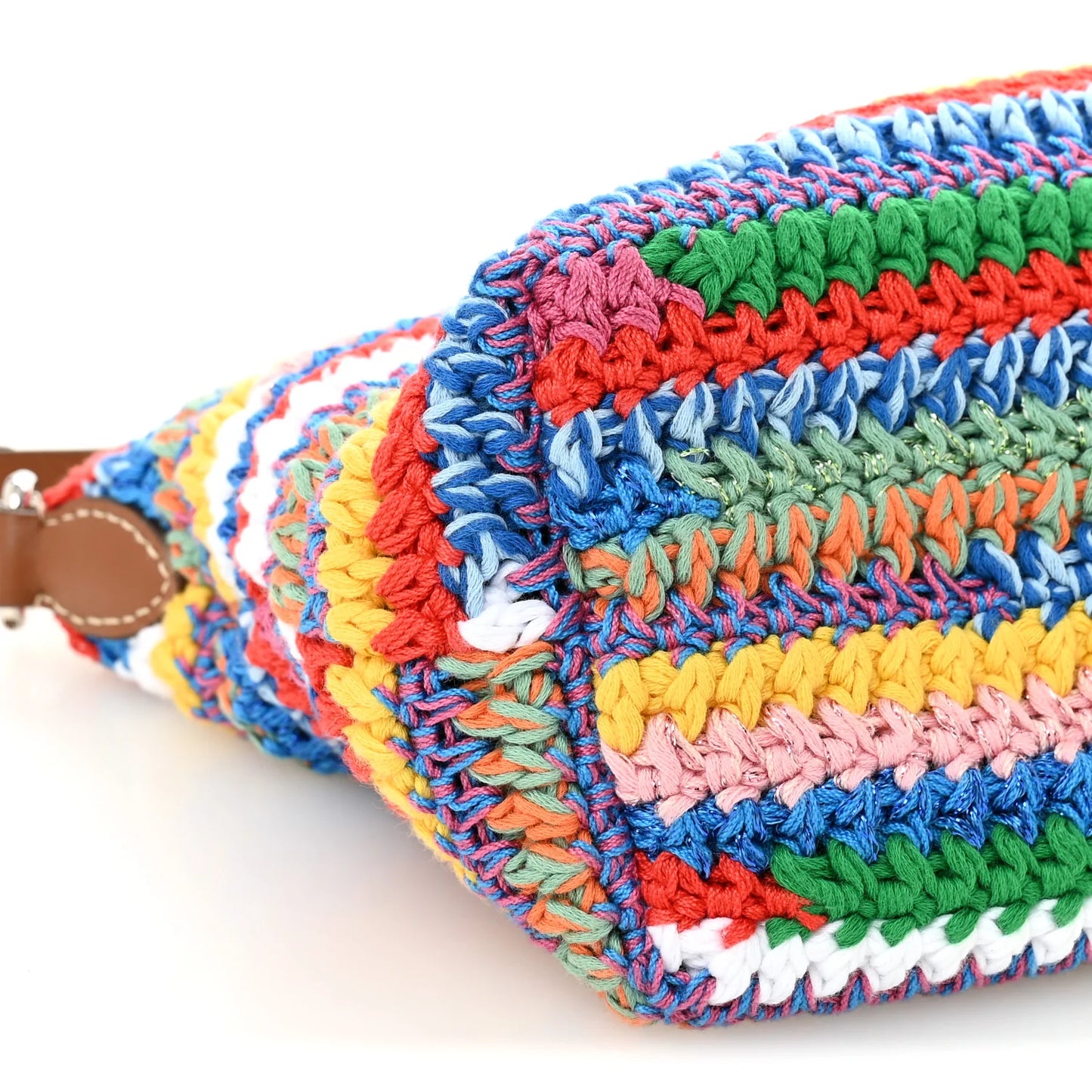 Fabric Miu Crochet Pouch Multicolor